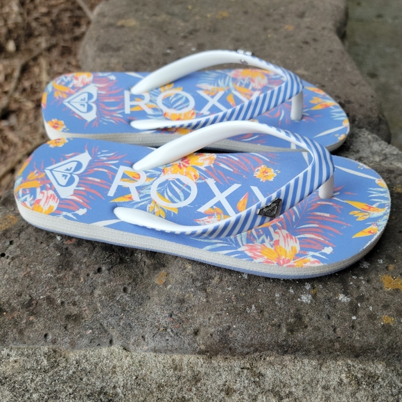 Roxy Girl's Pebbles Flip Flop Sandals 9 / 10 - Picture 3 of 7